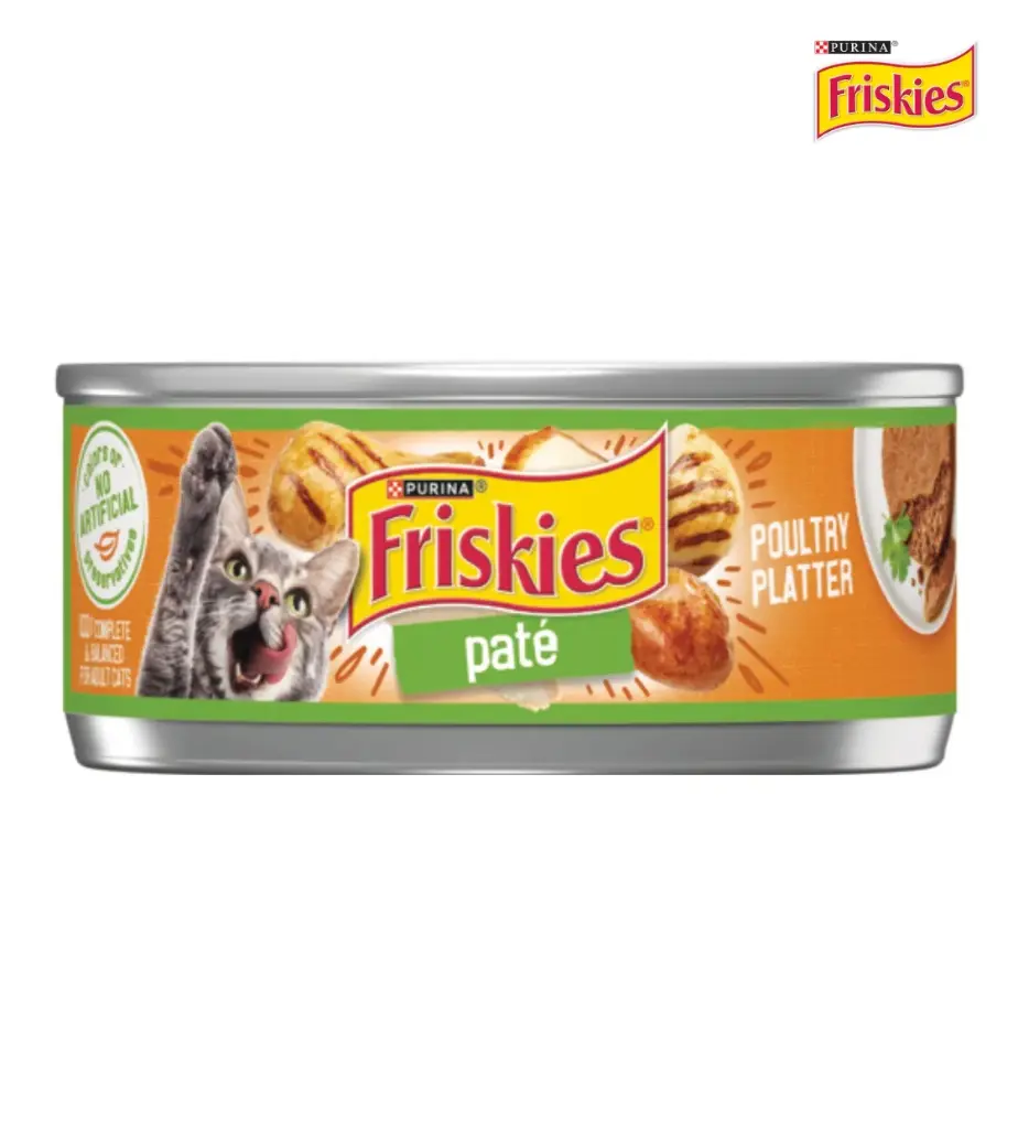 Friskies Cat Wet Food Pate Poultry Platter 156g