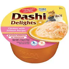 INABA Cat Dashi Delights Chicken with Salmon 70g