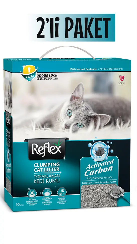 Reflex Super Fast Clumping Cat Litter with Active Carbon 10L