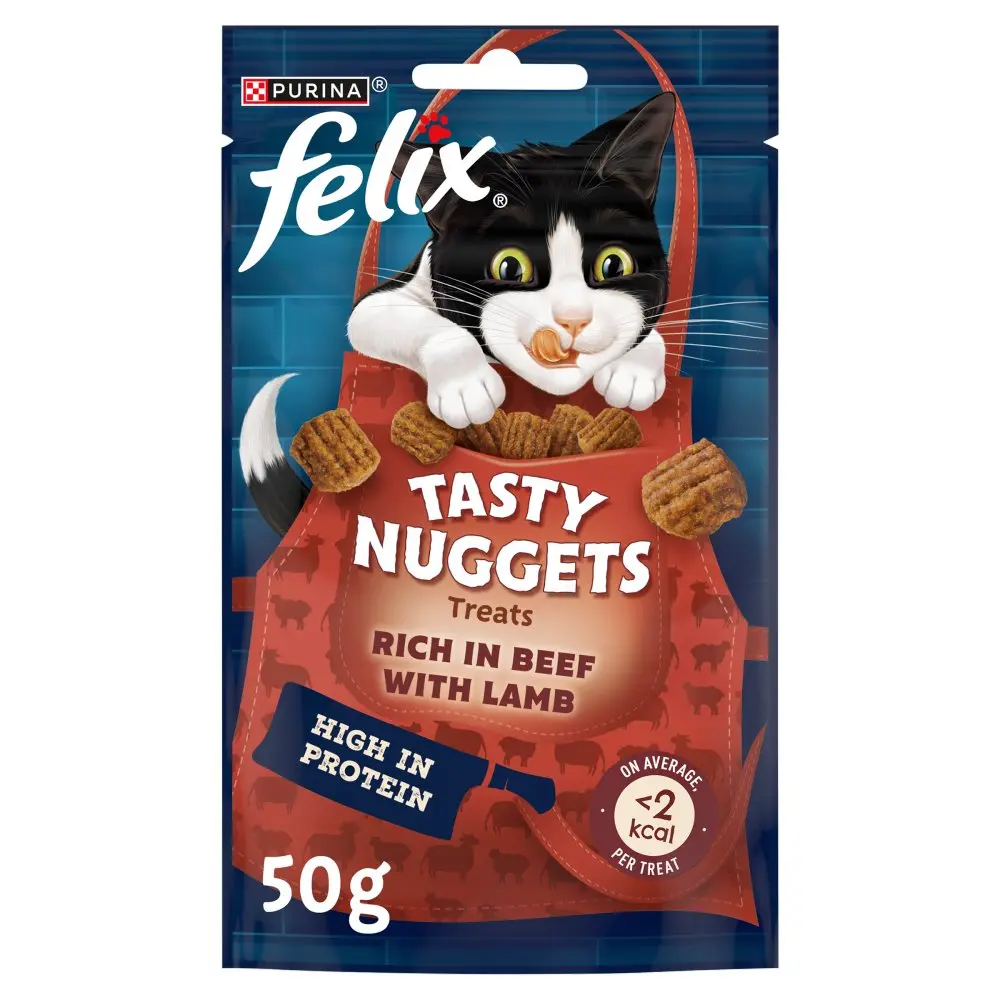 Felix Tasty Nuggets beef & lamb Cat Treats 50g