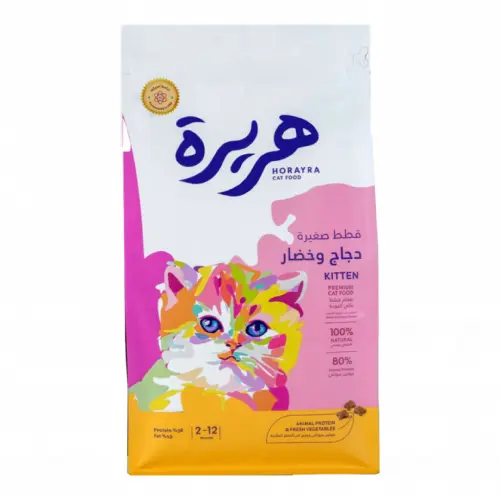 هريرة طعام جاف للقطط الصغيرة بنكهة الدجاج والخضار – 14 كجم
