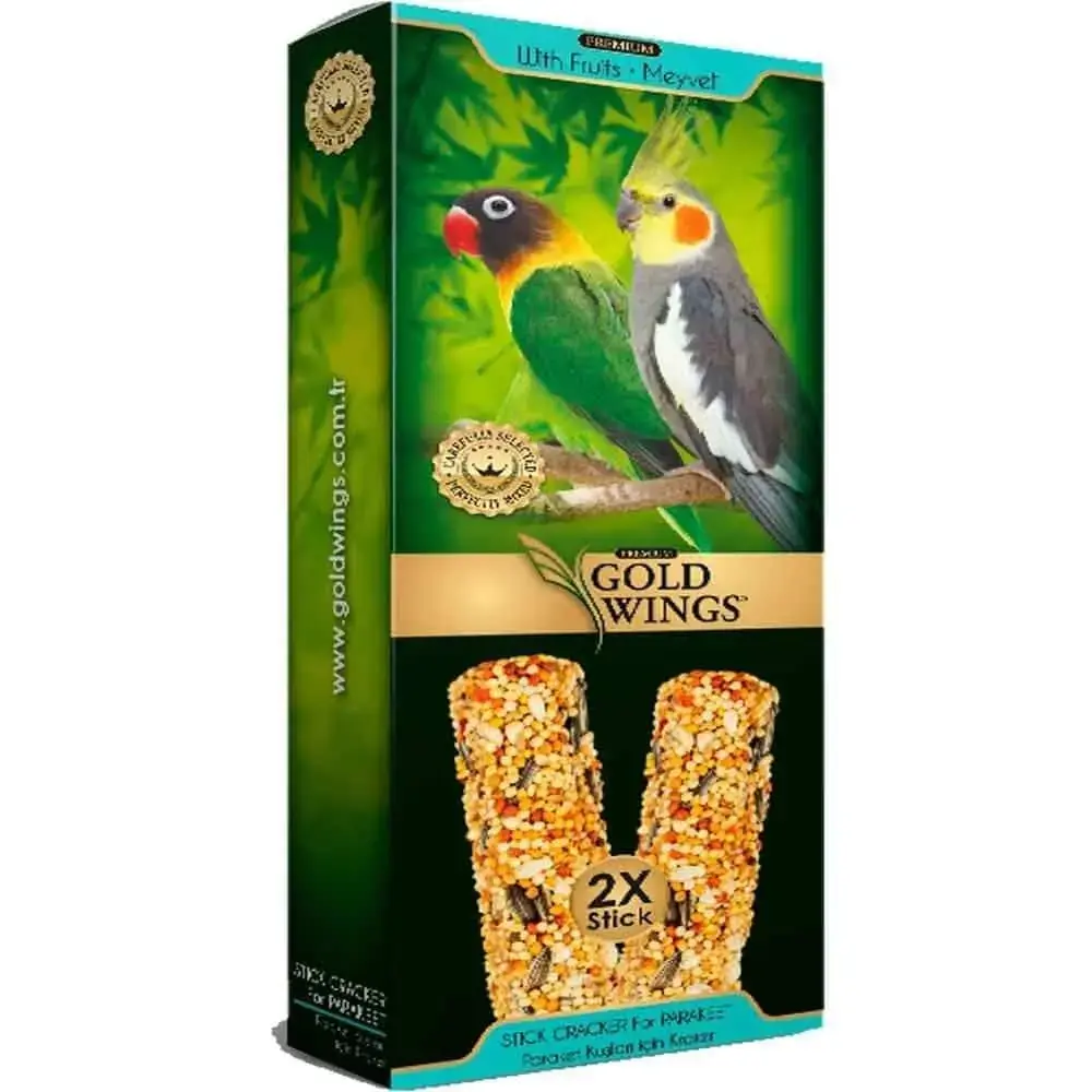 Gold Wings Premium Fruit Parakeet Crackers – 2 pcs