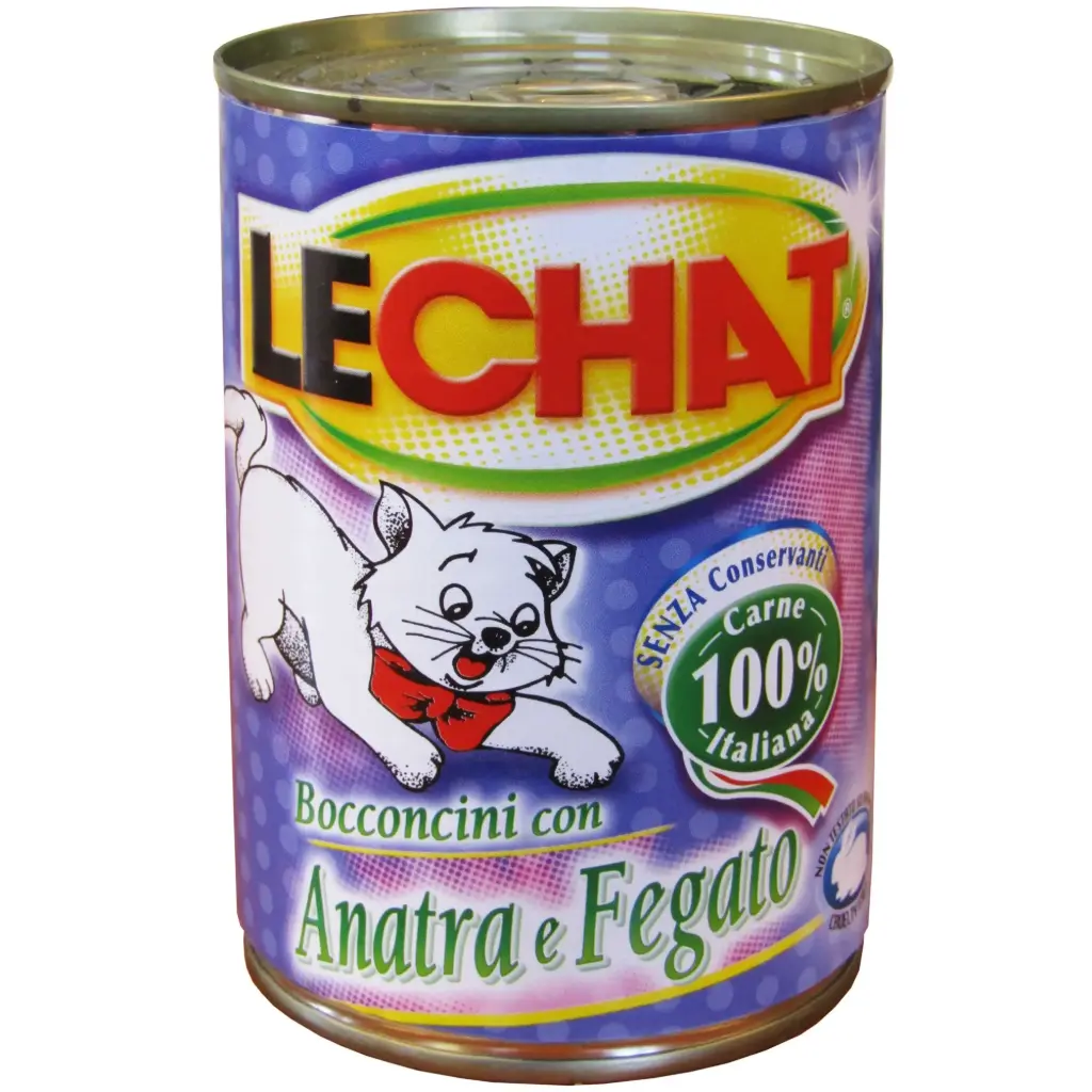 Lechat Cat Wet Food Chunks Duck & Liver 400g