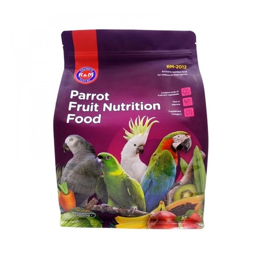 R & M Parrot Dried Fruit Food 500g