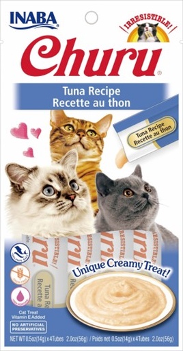Inaba Churu Tuna - Delicious Cat Treats 4 Tubes (56g)