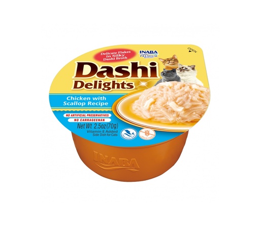 Dashi Delights Chicken & Scallop Flakes in Broth 70g