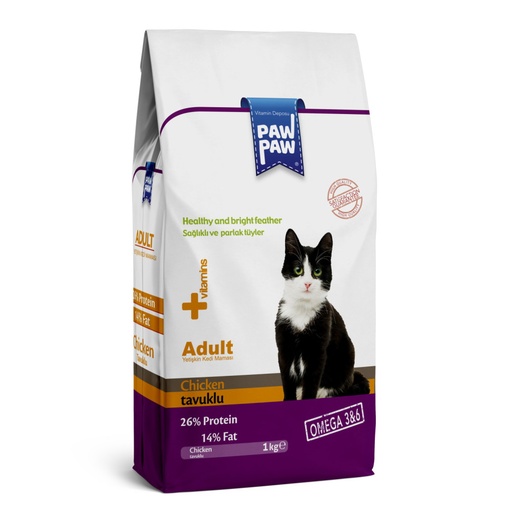 Pawpaw Adult Cat Food with Chicken 1kg