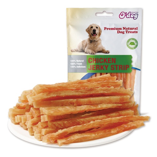 O'dog Chicken Jerky Strips for Dogs