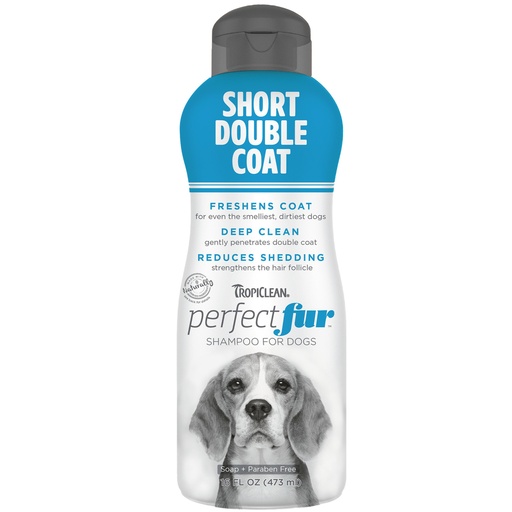 TropiClean PerfectFur Short Double Coat Dog Shampoo