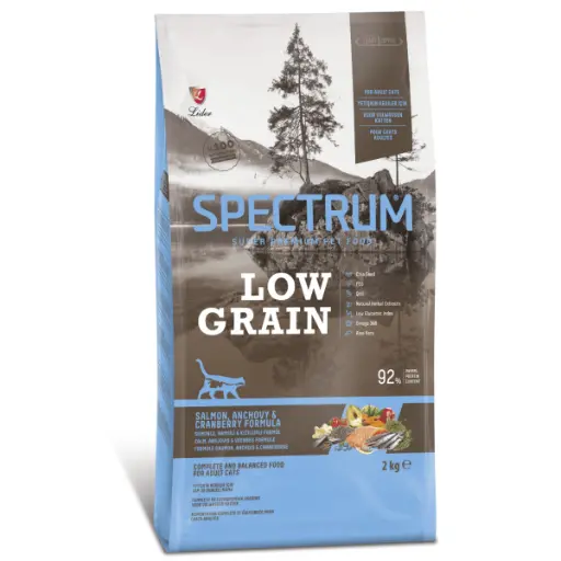 Spectrum Low Grain Salmon, Anchovy, and Cranberry Adult Cat Food, 2 kg
