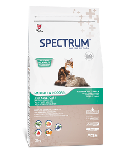 Spectrum Adult Cat Food Hairball Control, 2 kg