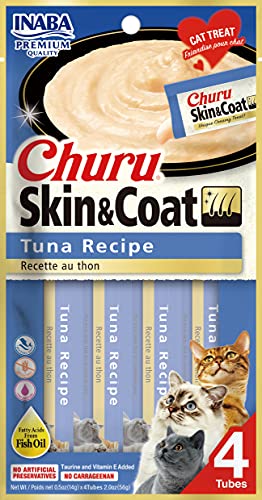 Inaba Churu Skin & Coat Tuna Recipe Cat Treat 2oz