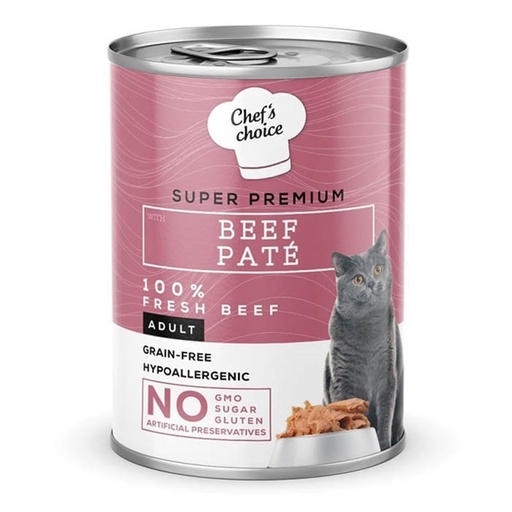 Chef's Choice Beef Pate Cat Canned Food - 400g