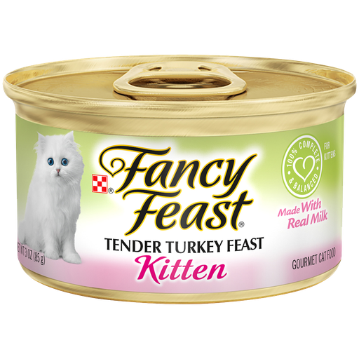 Fancy Feast Tender Turkey Feast for Kittens – 3 oz