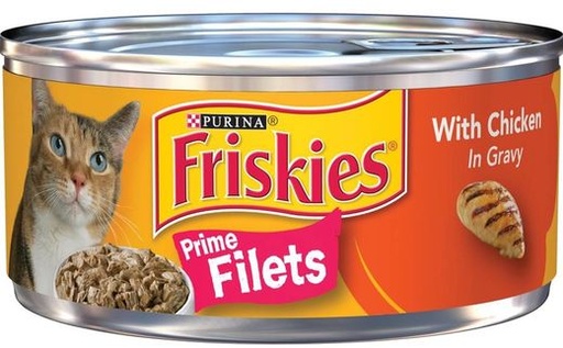 Friskies Prime Filets Gravy Wet Cat Food for Adult Cats Soft Chicken-5.5oz