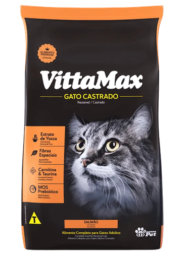 Vitta Max for Neutered Cats - Dry Food with Salmon Flavor, 1kg
