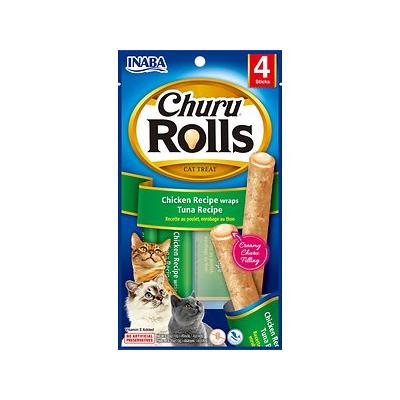 Inaba Churu Rolls Chicken Wraps with Creamy Tuna 4x10g