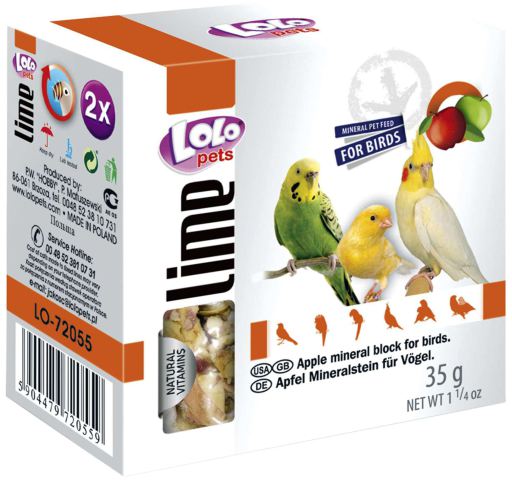 [LO-72055] LoLo Pets Apple Mineral Stone for Birds - 35g