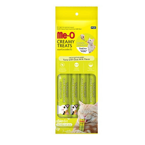 Meeow Creamy Treats Tuna and Goat Milk 4 × 15g