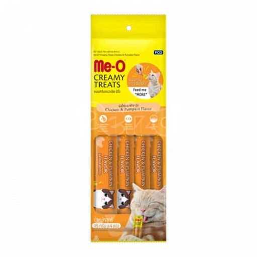 Me-O Creamy Cat Treats - Chicken & Pumpkin 4x15g