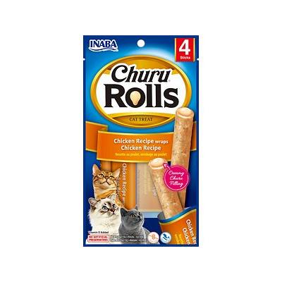 INABA Churu Chicken Rolls with Chicken Recipe 4x10g