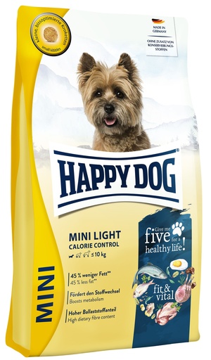 Happy Dog Fit & Vital Mini Light, Dry Food for Adult Dogs, with Chicken and Turkey, 4 kg