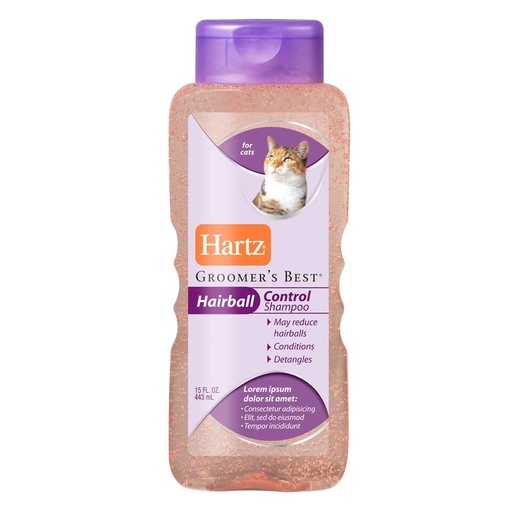 Hartz Groomer's Best Hairball Control Shampoo for Cats - 444 ml