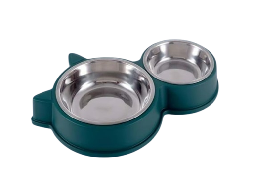 Indoor stainless steel cat and dog bowl