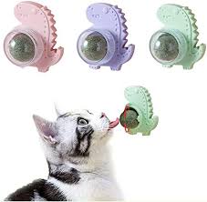 Catnip Ball Toy with Dinosaur Base