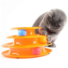 Triangle Cat Toy with Balls