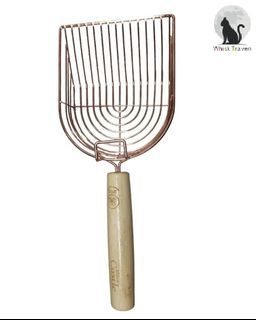 Stainless steel Litter Scoop with wooden handle