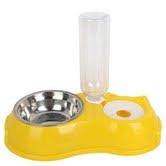 Stainless Steel Bowl with Bottle for Cats and Dogs