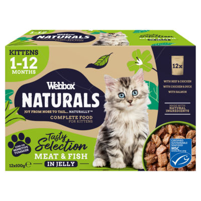 Webbox Natural Kitten Mixed in Jelly (12 x 100g)