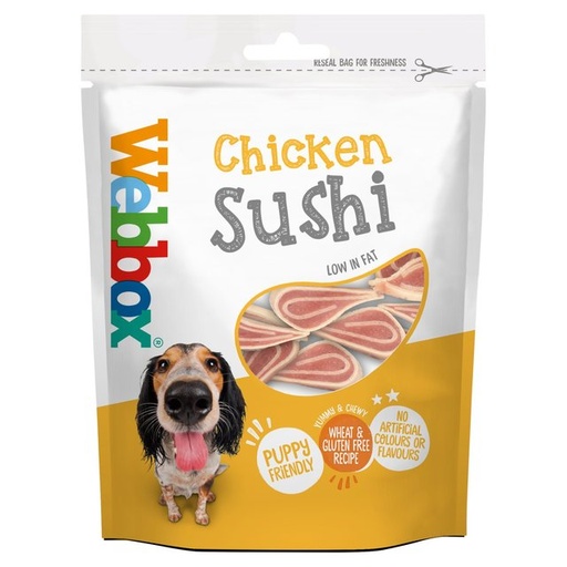Webbox Chicken Sushi Dog Treats - 80g