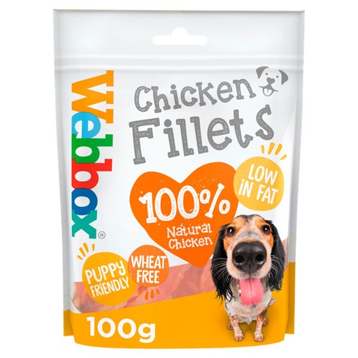 Webbox Chicken Fillets for Dogs 100g