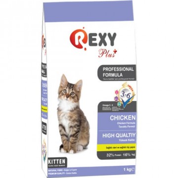 Rexy Chicken Flavored Dry Kitten Food 1 Kg 
