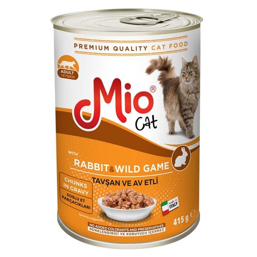 Mio Wet Cat Food with Rabbit and Game 415g