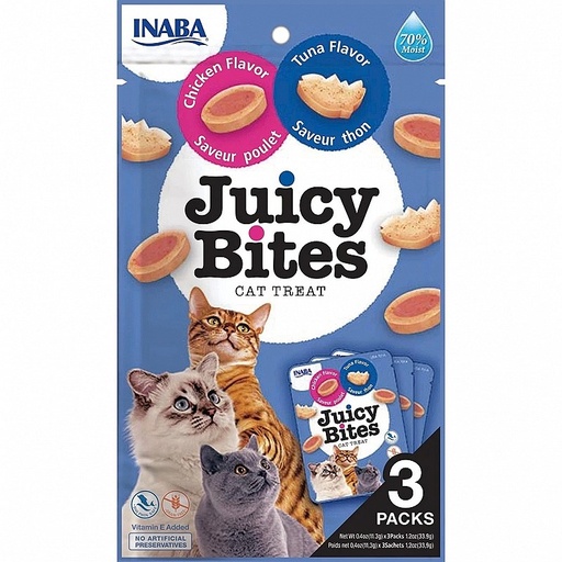 Inaba Juicy Bites Tuna & Chicken 3x11.3g