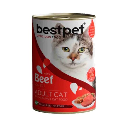 BestPet Adult Cat Canned Food with Beef 400g