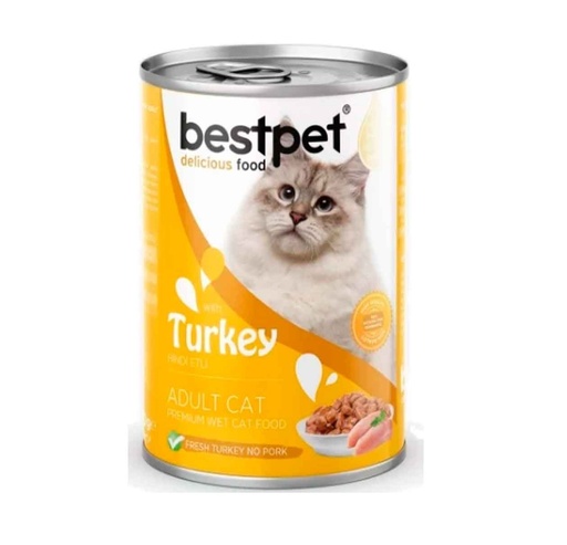 BestPet Wet Cat Food with Turkey Chunks 400g