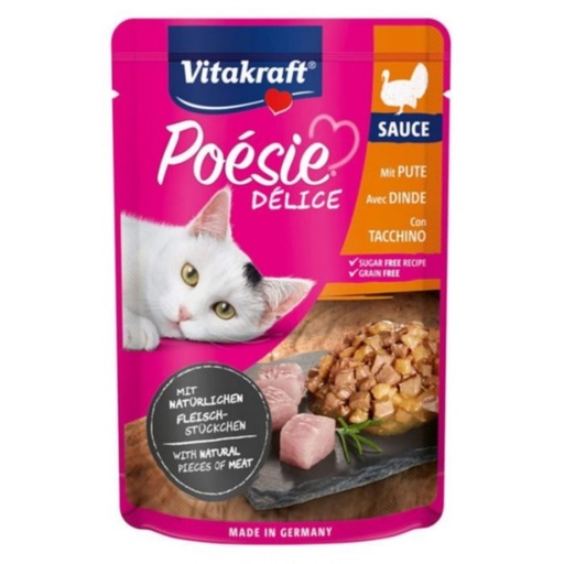 VITAKRAFT Poèsie Deli Sauce with Turkey Breast, 85g