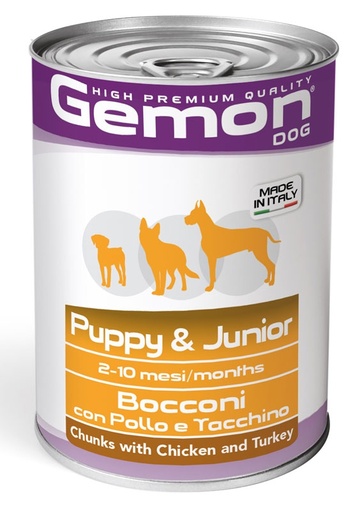 Gemon Chicken and Turkey Puppy & Junior Wet Food 415g
