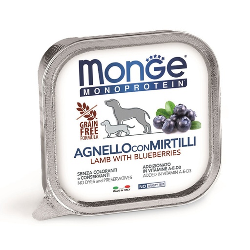 Monge Fruit Lamb & Blueberries Dog Food 150g