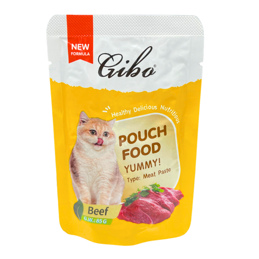 Gibo High-Quality Beef Cat Food 85g