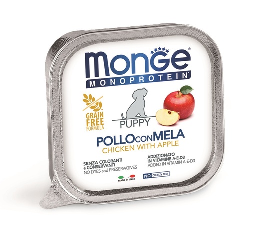 Monge Fruit Chicken & Apple Junior dog food 150g