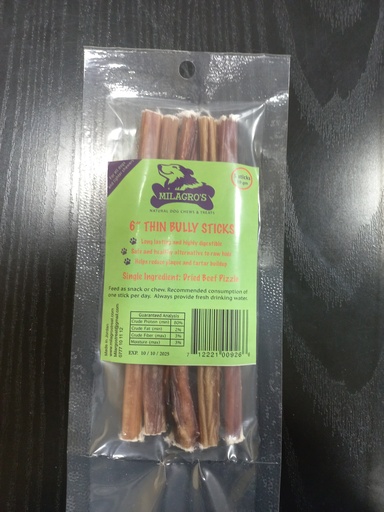 Milagro's Thin Bully Sticks 4 pcs