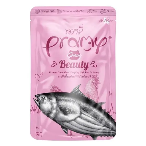 Pramy Tuna and Chicken in Sauce Adult Cat Food 70g