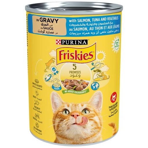 friskies salmon & tuna with vegetabels 400g
