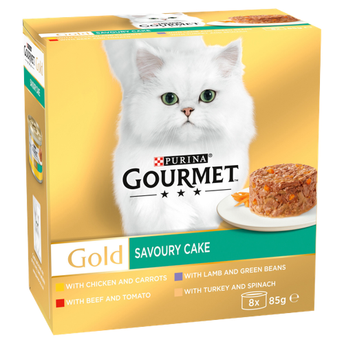 Gourmet Gold Savoury Cake Meat and Vegetables (8 x 85g)