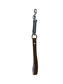 Leather rope with spring